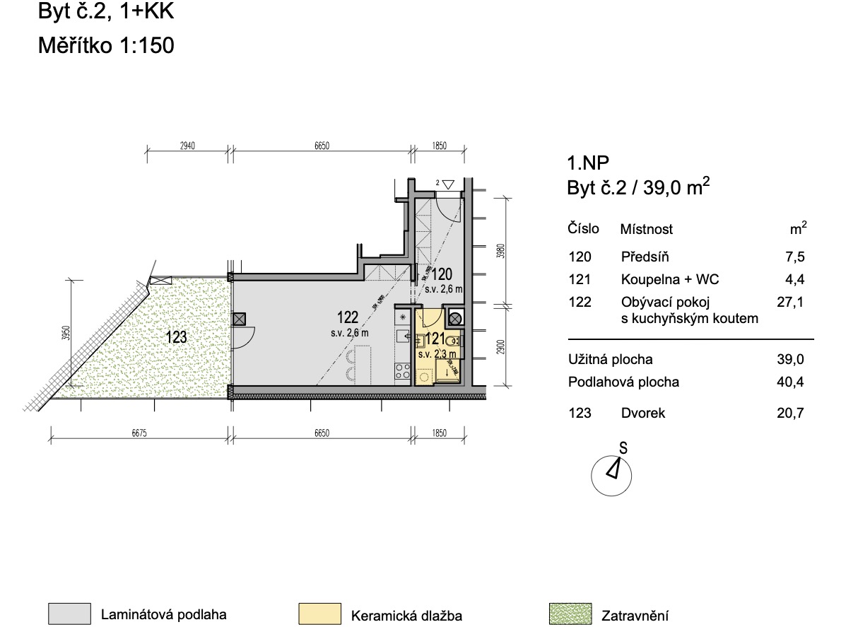 Bytový dům Zlatý potok Šlapanice Brno B2 1