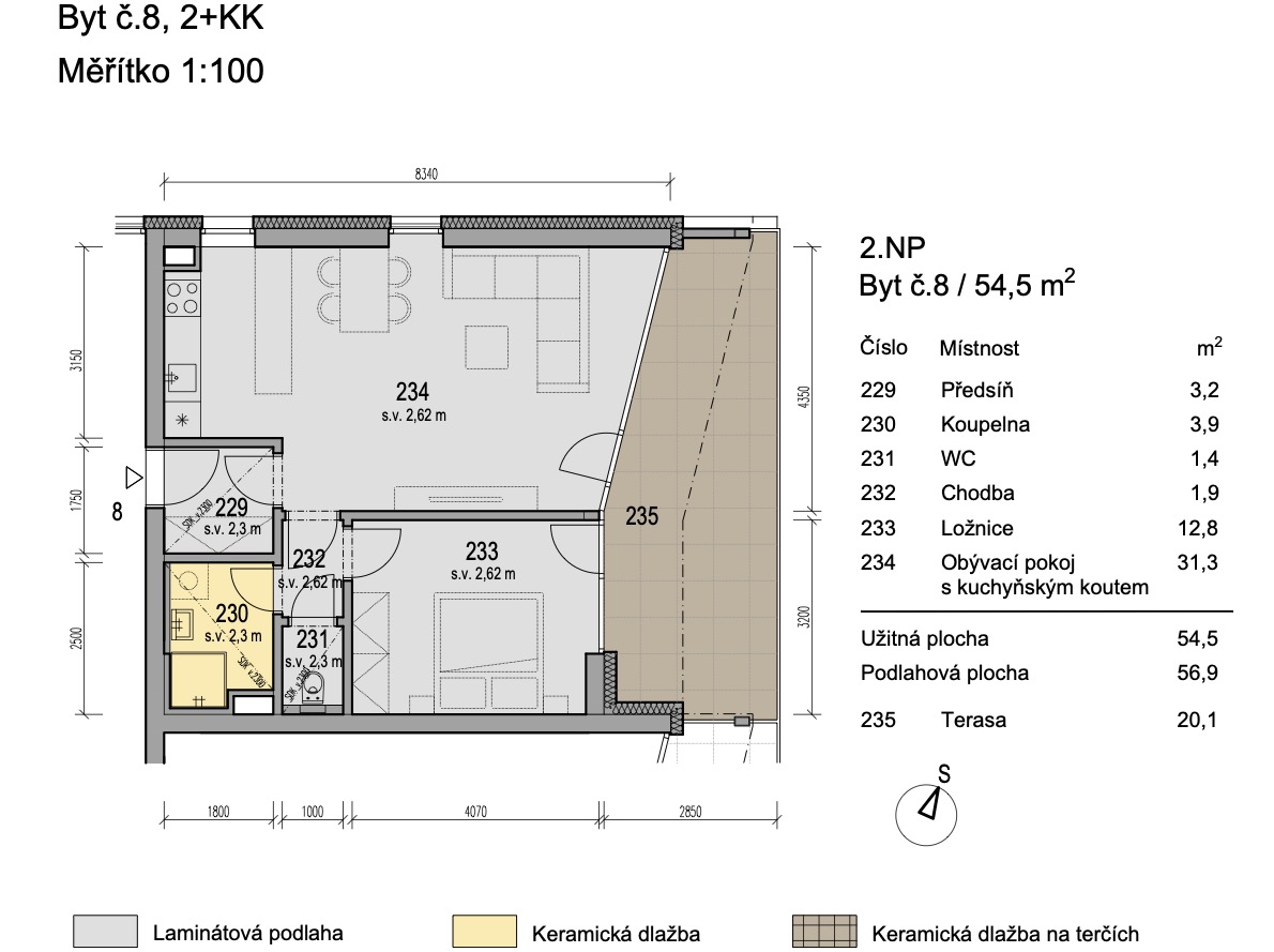 Bytový dům Zlatý potok Šlapanice Brno B8 1