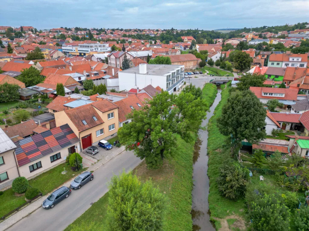 Bytový dům Zlatý potok s byty na prodej ve Šlapanicích.